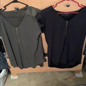 Express zip down tops